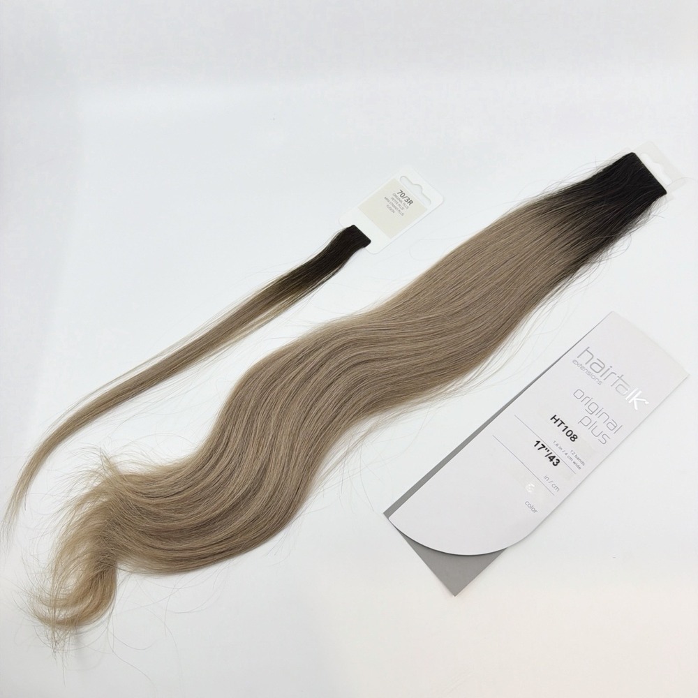 Hairtalk Hair Extensions Original Plus 17" Tape In 12 Bands Blonde #70/3R NEW